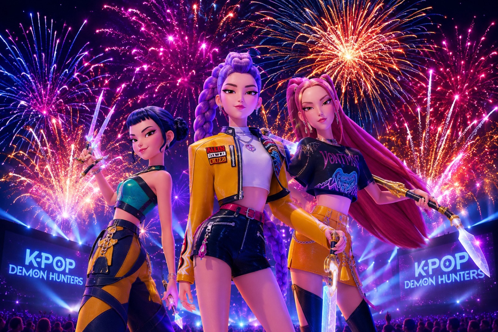 K-POP Demon Hunters Singalong Fireworks Show